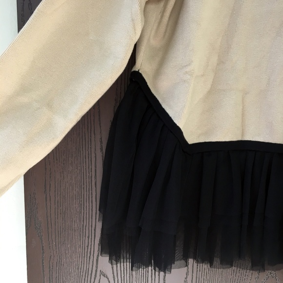 English Factory Tulle Sweater - Camel/ Black - Picture 6 of 8
